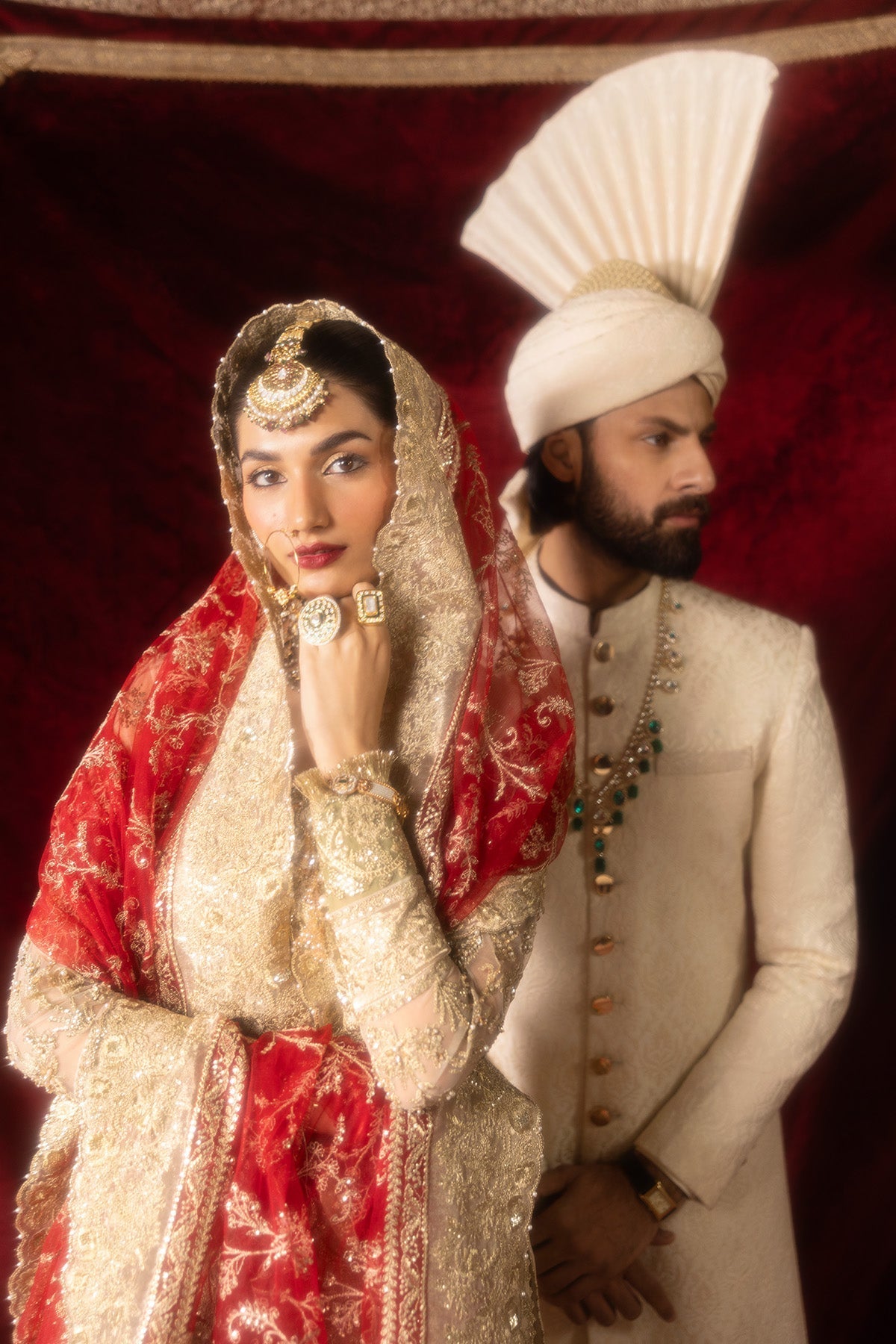 Jashn By Imrozia Serene Unstitched 3 Piece Bridal Collection'2025-SB-38 Pemaan