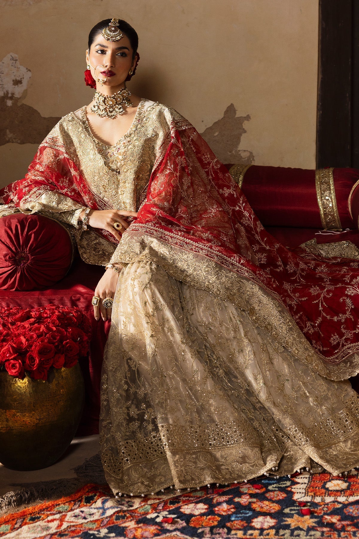 Jashn By Imrozia Serene Unstitched 3 Piece Bridal Collection'2025-SB-38 Pemaan