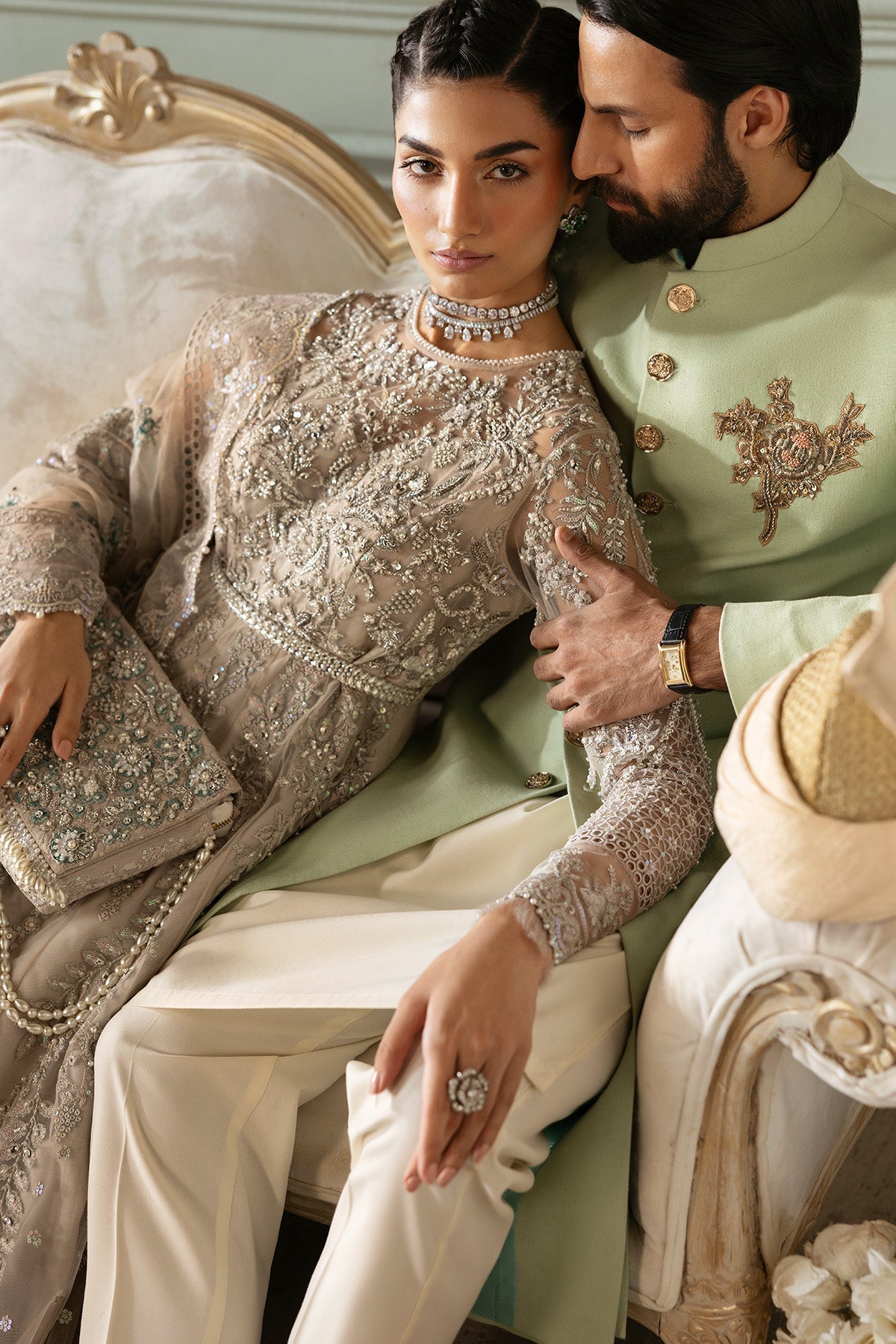 Jashn By Imrozia Serene Unstitched 3 Piece Bridal Collection'2025-SB-40 Tabaan