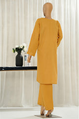 HZ Basics Stitched 2 Piece Solids Twinset Vol-01 Collection'2025-SDJ-3P-M02-Mustard