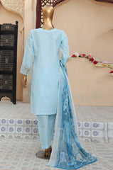 Sumi Stitched 3 Piece Emb Stiff Cotton Collection'2025-SEC-06-Sky Blue