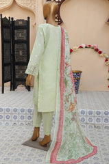 Sumi Stitched 3 Piece Emb Stiff Cotton Collection'2025-SEC-07-Mint Green