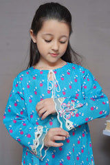 Shanzey Stitched 2 Piece Embroidered Cutwork Kids Suit-SHK-1924