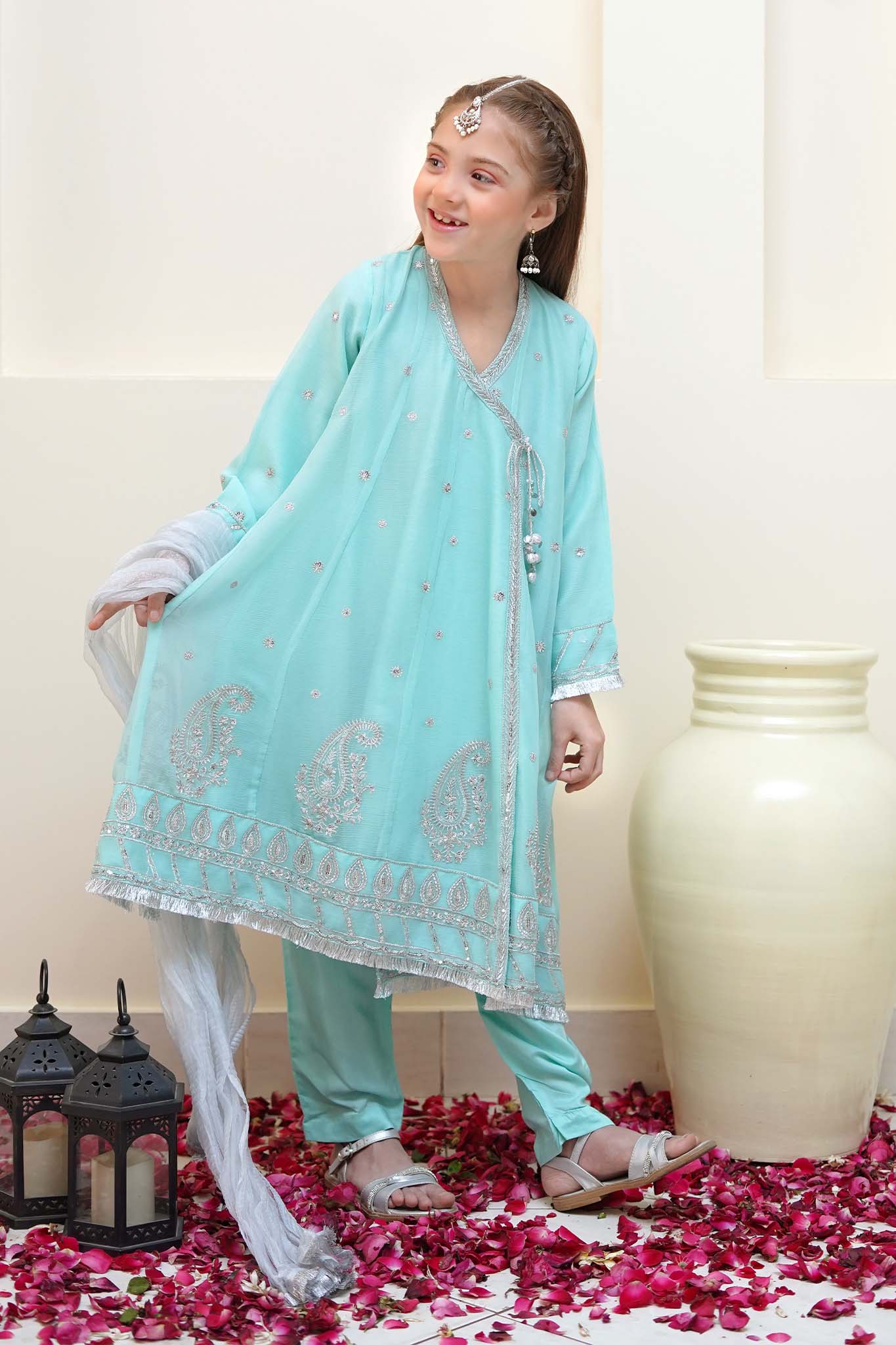 Shanzey Stitched 3 Piece Festive Angrakha Edit Collection'2024-SHK-2201