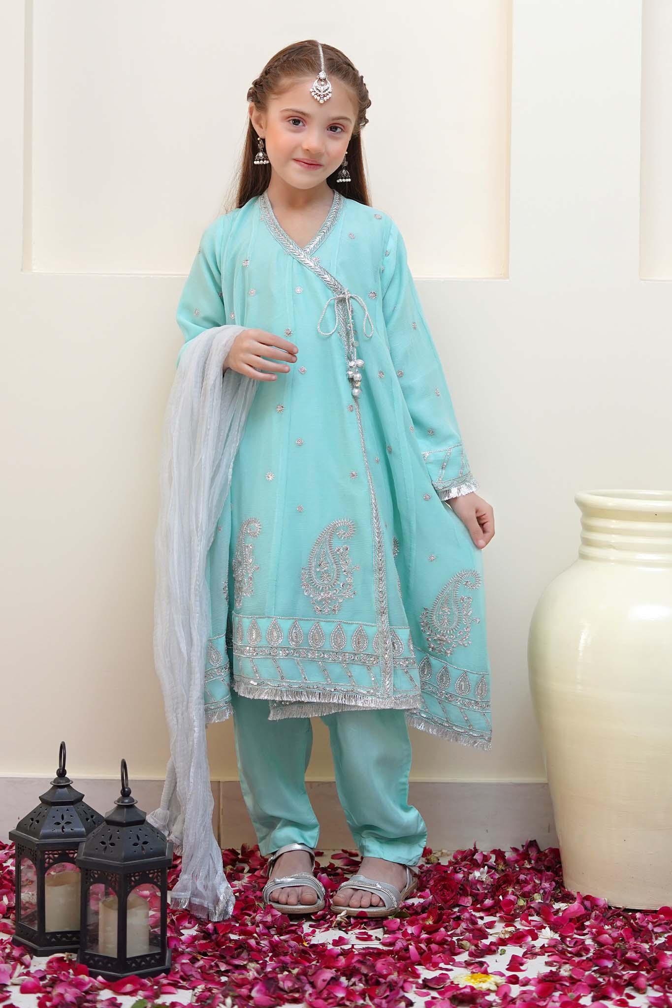 Shanzey Stitched 3 Piece Festive Angrakha Edit Collection'2024-SHK-2201