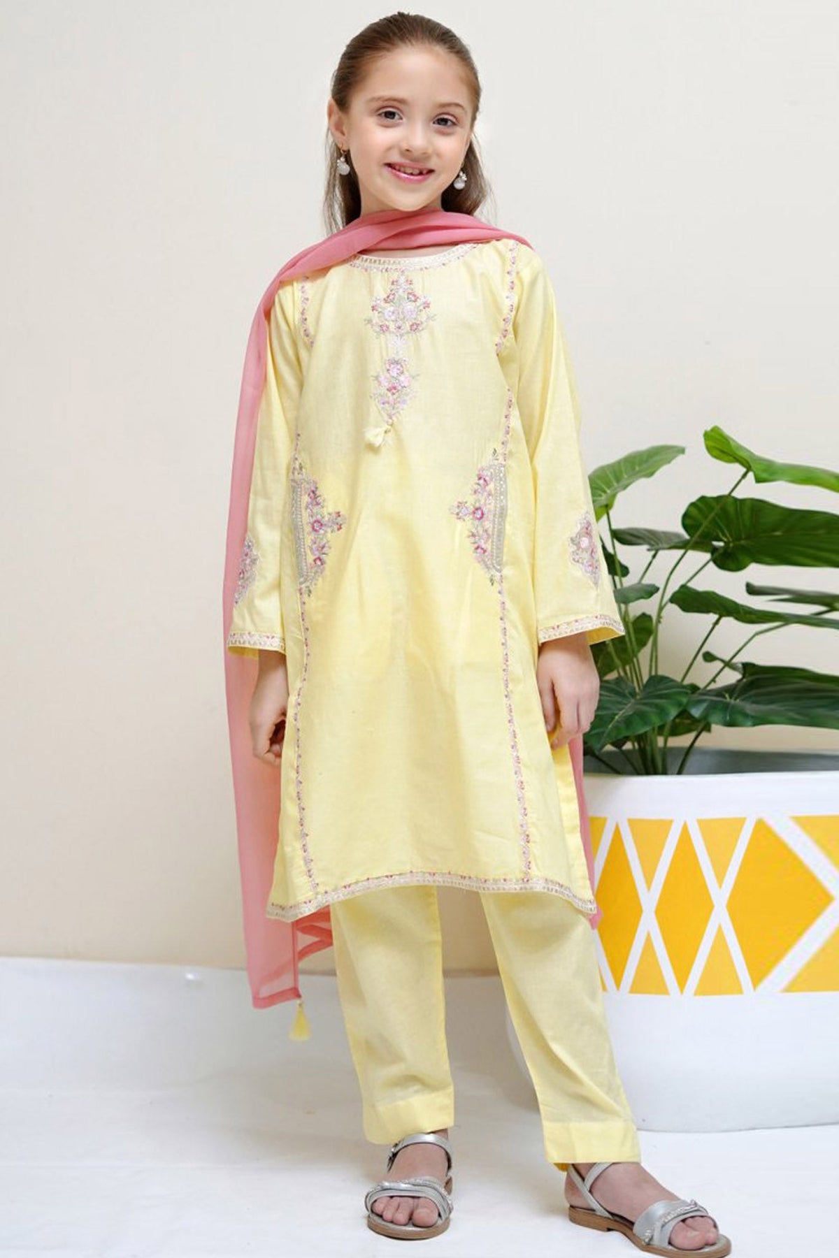 Bari Eid By Shanzey Stitched 3 Piece Emb Cotton Edit Collection'2024-SHK-2502