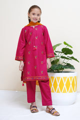 Shanzey Stitched 3 Piece Festive Emb Cotton Vol-02 Suit-SHK-2512