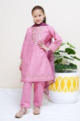 Shanzey Stitched 3 Piece Festive Emb Cotton Vol-02 Suit-SHK-2513