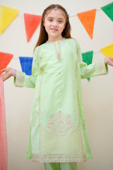 Jashn E Eid By Shanzey Stitched 3 Piece Festive Emb Cotton Collection-SHK-3615-Pista
