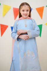 Jashn E Eid By Shanzey Stitched 3 Piece Festive Emb Cotton Collection-SHK-3616-Ice