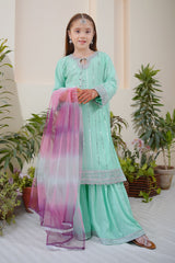Shanzey Stitched 3 Piece Meethi Eid Formal Edit 1 Suit-SHK-3803-Aqua
