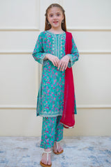 Twinkle Stitches By Shanzey Stitched 3 Piece Emb Lawn Suit-SHK-4412
