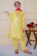 Shanzey Stitched 3 Piece Emb Cambric Edit Summer Suit-SHK-4601
