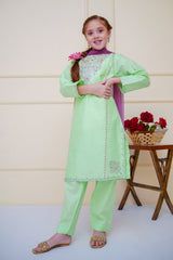 Shanzey Stitched 3 Piece Emb Cambric Edit Summer Suit-SHK-4602