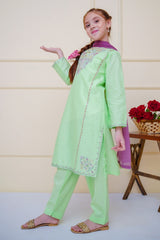 Shanzey Stitched 3 Piece Emb Cambric Edit Summer Suit-SHK-4602