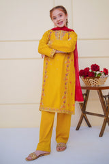 Shanzey Stitched 3 Piece Emb Cambric Edit Summer Suit-SHK-4604