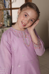 Nat Khat Guriya By Shanzey Stitched 3 Piece Cotton Suit-SHK-5607-Lilac