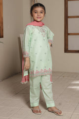 Nat Khat Guriya By Shanzey Stitched 3 Piece Cotton Suit-SHK-5608-Mint