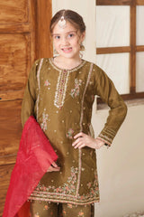 Eid Ki Khushiyan By Shanzey Stitched 3 Piece Kids Formals Suit-SHK-5906