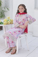 Shanzey Stitched Co Ords Emb Lawn With Chiffon Dupatta Suit-SHK-6105
