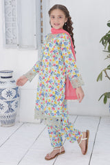 Shanzey Stitched Co Ords Emb Lawn With Chiffon Dupatta Suit-SHK-6106