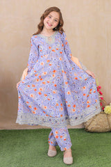 Shanzey Stitched 3 Piece Emb Kalidaar Frocks With Chiffon Dupatta Suit-SHK-6204