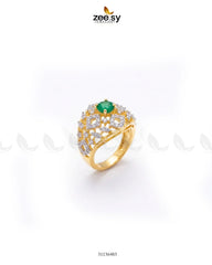 Majestic Geometric Gemstone Ring