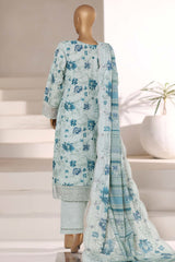 Signature By Sada Bahar Stitched 3 Piece Emb Khaddar Winter Suit-SK-532-Turquoise