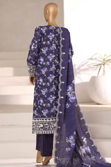 Signature By Sada Bahar Stitched 3 Piece Emb Khaddar Winter Collection'2025-SK-533-Blue