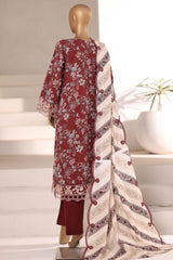 Signature By Sada Bahar Stitched 3 Piece Emb Khaddar Winter Collection'2025-SK-535-Brown