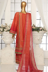 Bin Saeed Stitched 3 Piece Exclusive Printed Lawn Vol-05 Collection-SM-1617-Pink