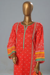 Bin Saeed Stitched 3 Piece Exclusive Printed Lawn Vol-08 Suit-SM-1165-Pink