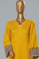 Bin Saeed Stitched 3 Piece Exclusive Printed Lawn Vol-08 Suit-SM-1169-Yellow