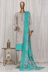 Bin Saeed Stitched 3 Piece Exclusive Printed Lawn Vol-05 Collection-SM-1329-Skin