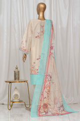 Bin Saeed Stitched 3 Piece Exclusive Printed Lawn Vol-04 Collection-SM-1336-Skin