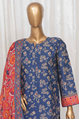 Bin Saeed Stitched 3 Piece Exclusive Printed Lawn Vol-04 Collection-SM-1339-Blue