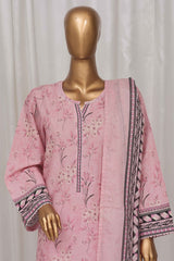 Bin Saeed Stitched 3 Piece Exclusive Printed Lawn Vol-03 Collection-SM-1344-Pink