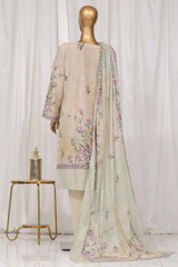 Bin Saeed Stitched 3 Piece Exclusive Printed Lawn Vol-05 Collection-SM-1350-Skin