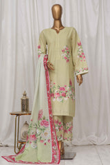 Bin Saeed Stitched 3 Piece Exclusive Printed Lawn Vol-02 Collection-SM-1355-Pista