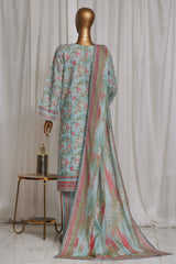 Bin Saeed Stitched 3 Piece Exclusive Printed Lawn Vol-05 Collection-SM-1364-Ferozi