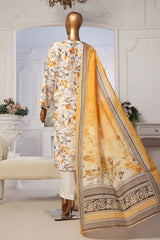 Bin Saeed Stitched 3 Piece Exclusive Printed Lawn Vol-02 Collection-SM-1368-Yellow