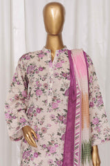 Bin Saeed Stitched 3 Piece Exclusive Printed Lawn Vol-04 Collection-SM-1376-Skin