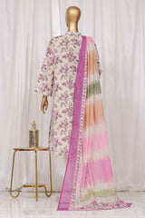Bin Saeed Stitched 3 Piece Exclusive Printed Lawn Vol-04 Collection-SM-1376-Skin