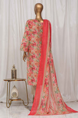 Bin Saeed Stitched 3 Piece Exclusive Printed Lawn Vol-03 Collection-SM-1377-Skin
