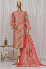 Bin Saeed Stitched 3 Piece Exclusive Printed Lawn Vol-03 Collection-SM-1377-Skin