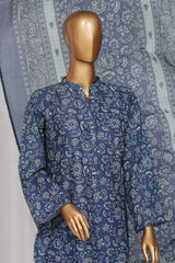 Bin Saeed Stitched 3 Piece Exclusive Printed Lawn Vol-05 Collection-SM-1379-Blue