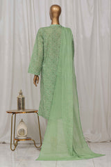 Bin Saeed Stitched 3 Piece Exclusive Printed Lawn Vol-03 Collection-SM-1380-Green