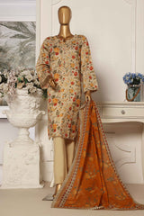 Bin Saeed Stitched 3 Piece Exclusive Printed Lawn Vol-05 Collection-SM-1382-Skin