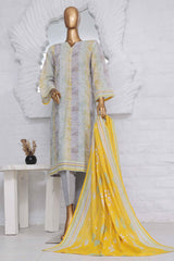 Bin Saeed Stitched 3 Piece Exclusive Printed Lawn Vol-02 Collection-SM-1383-Multi