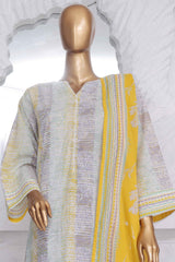 Bin Saeed Stitched 3 Piece Exclusive Printed Lawn Vol-02 Collection-SM-1383-Multi
